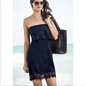 Express off the shoulders lace black dress. Size Small